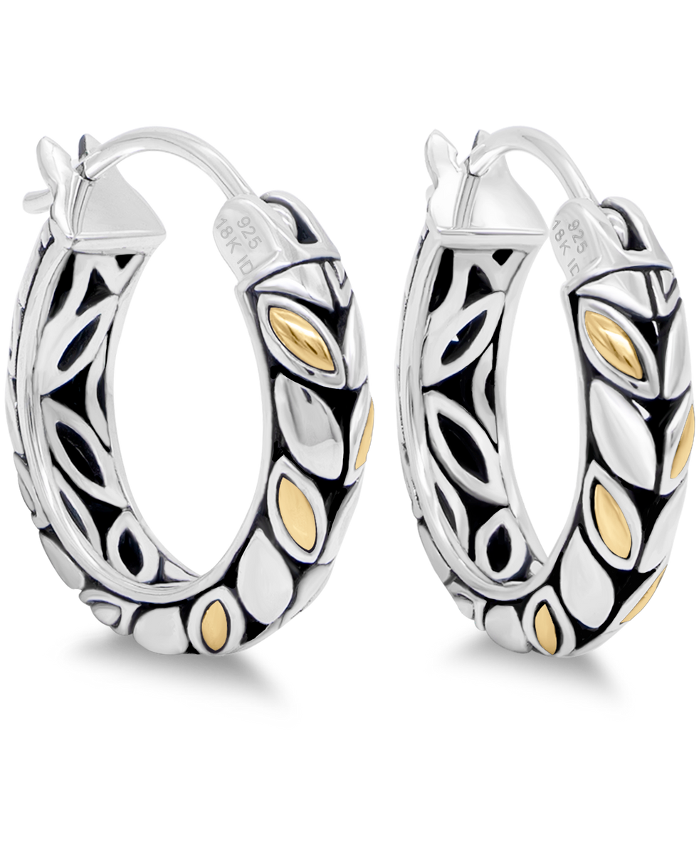 14mm Gold Plated Bali Hoops - Bali Hoops - Gold Plated Sterling Silver 925 (BAG55) popular