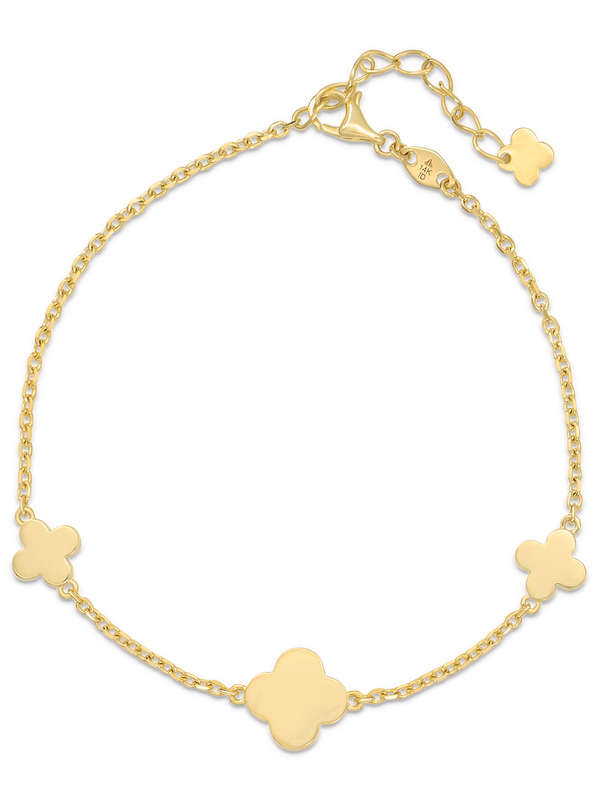 DEVATA Gold Clover Chain Bracelet