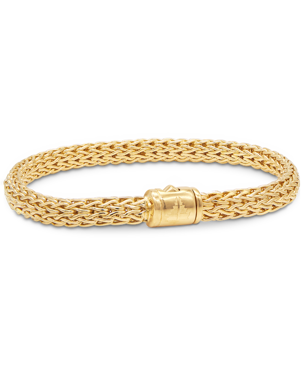 DEVATA Bali Dragon Bone Chain Bracelet Gold Plated Sterling Silver