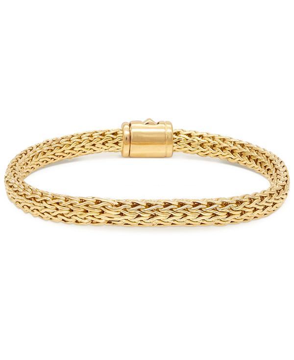 DEVATA Bali Dragon Bone Chain Bracelet Gold Plated Sterling Silver