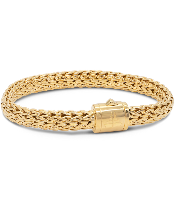 DEVATA Bali Dragon Bone Chain Bracelet Gold Plated Sterling Silver