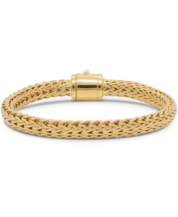 DEVATA Bali Dragon Bone Chain Bracelet Gold Plated Sterling Silver