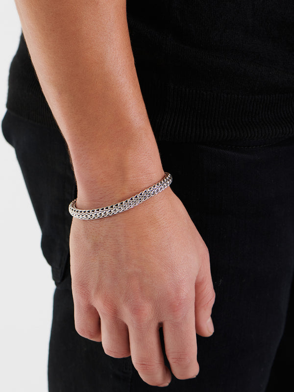DEVATA Bali Dragon Bone Chain Bracelet Sterling Silver