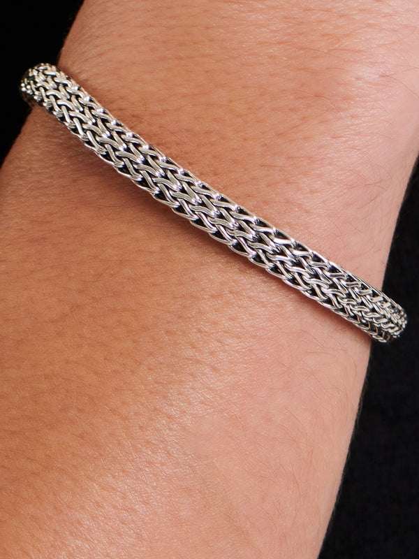 DEVATA Bali Dragon Bone Chain Bracelet Sterling Silver