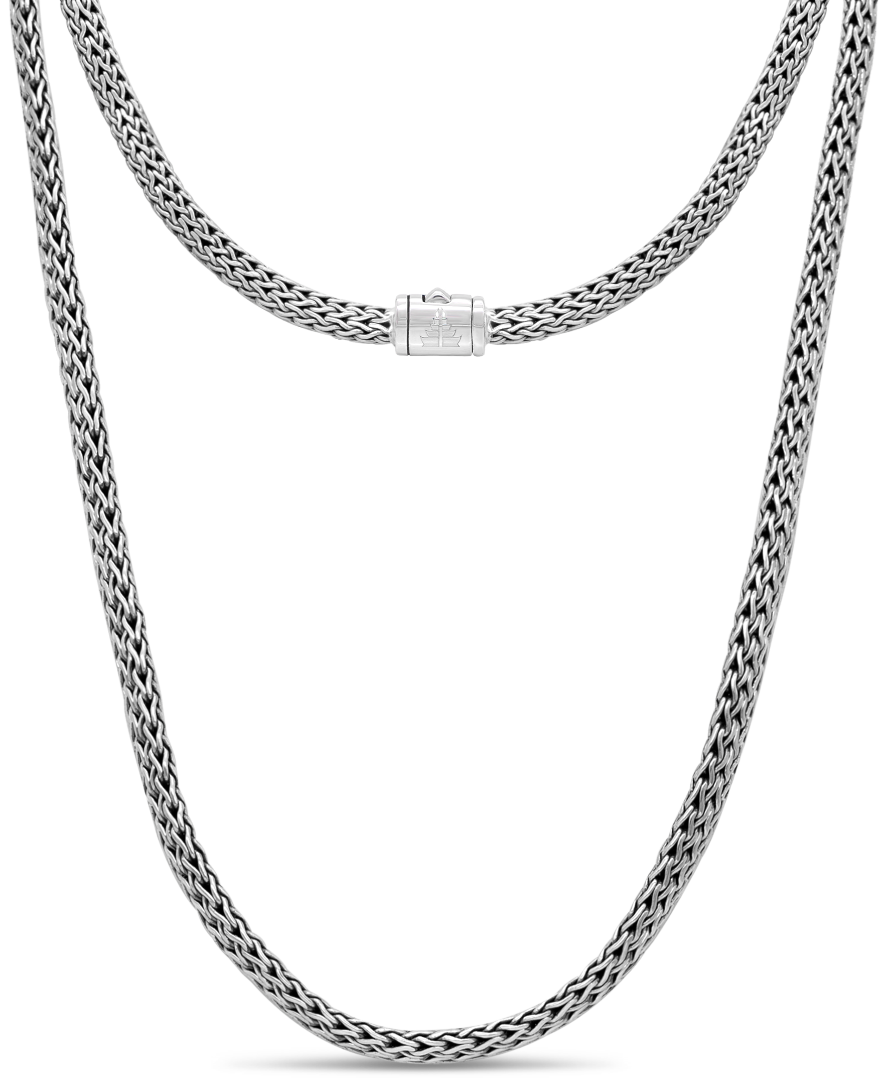 DEVATA Bali Dragon Bone Chain Necklace Sterling Silver and Gold Plated