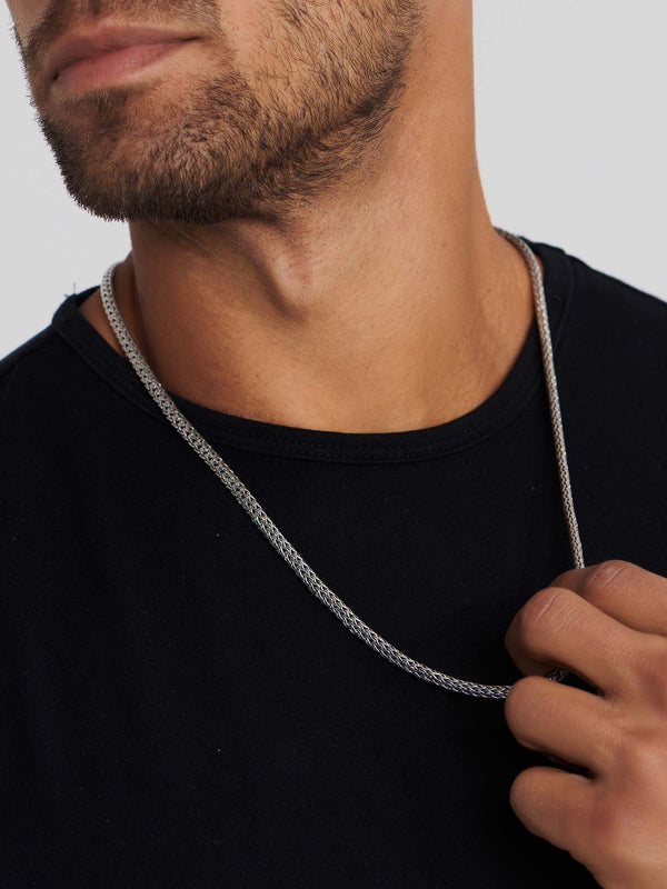 DEVATA Bali Dragon Bone Chain Necklace Sterling Silver