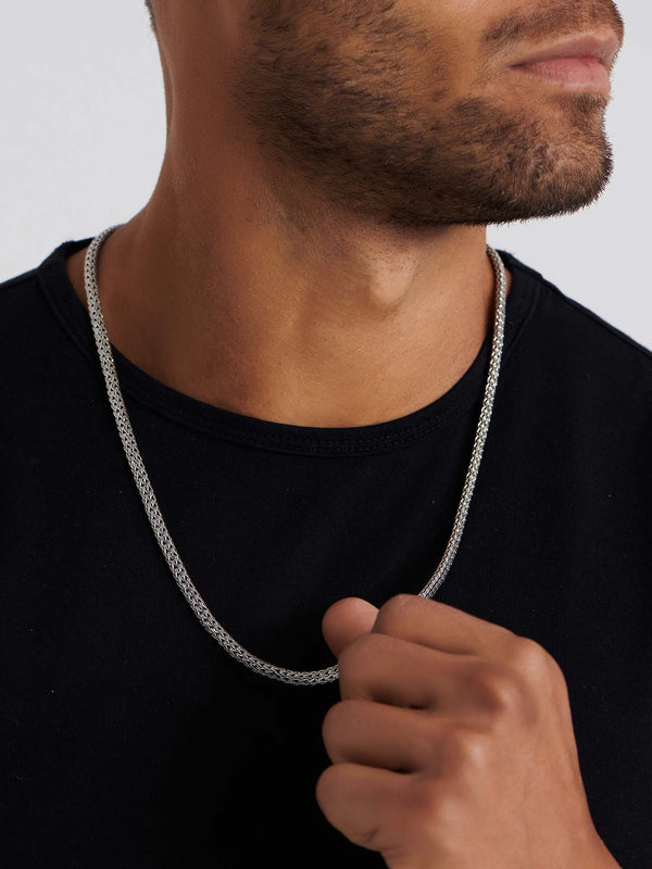 DEVATA Bali Dragon Bone Chain Necklace Sterling Silver