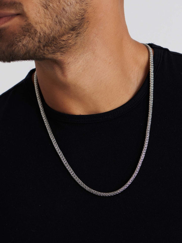 DEVATA Bali Dragon Bone Chain Necklace Sterling Silver