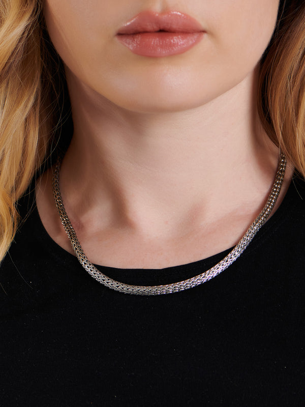 DEVATA Bali Dragon Bone Chain Necklace Sterling Silver