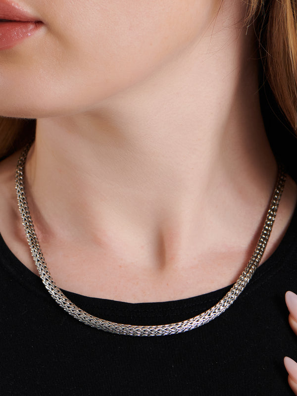 DEVATA Bali Dragon Bone Chain Necklace Sterling Silver