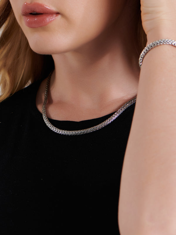 DEVATA Bali Dragon Bone Chain Necklace Sterling Silver