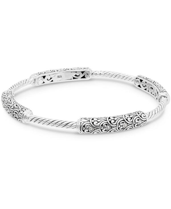 DEVATA Bali Sterling Silver Bangle Bracelet