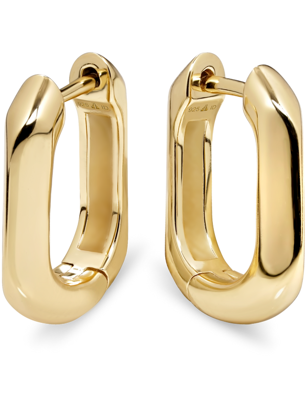 Beveled Hoop Earrings