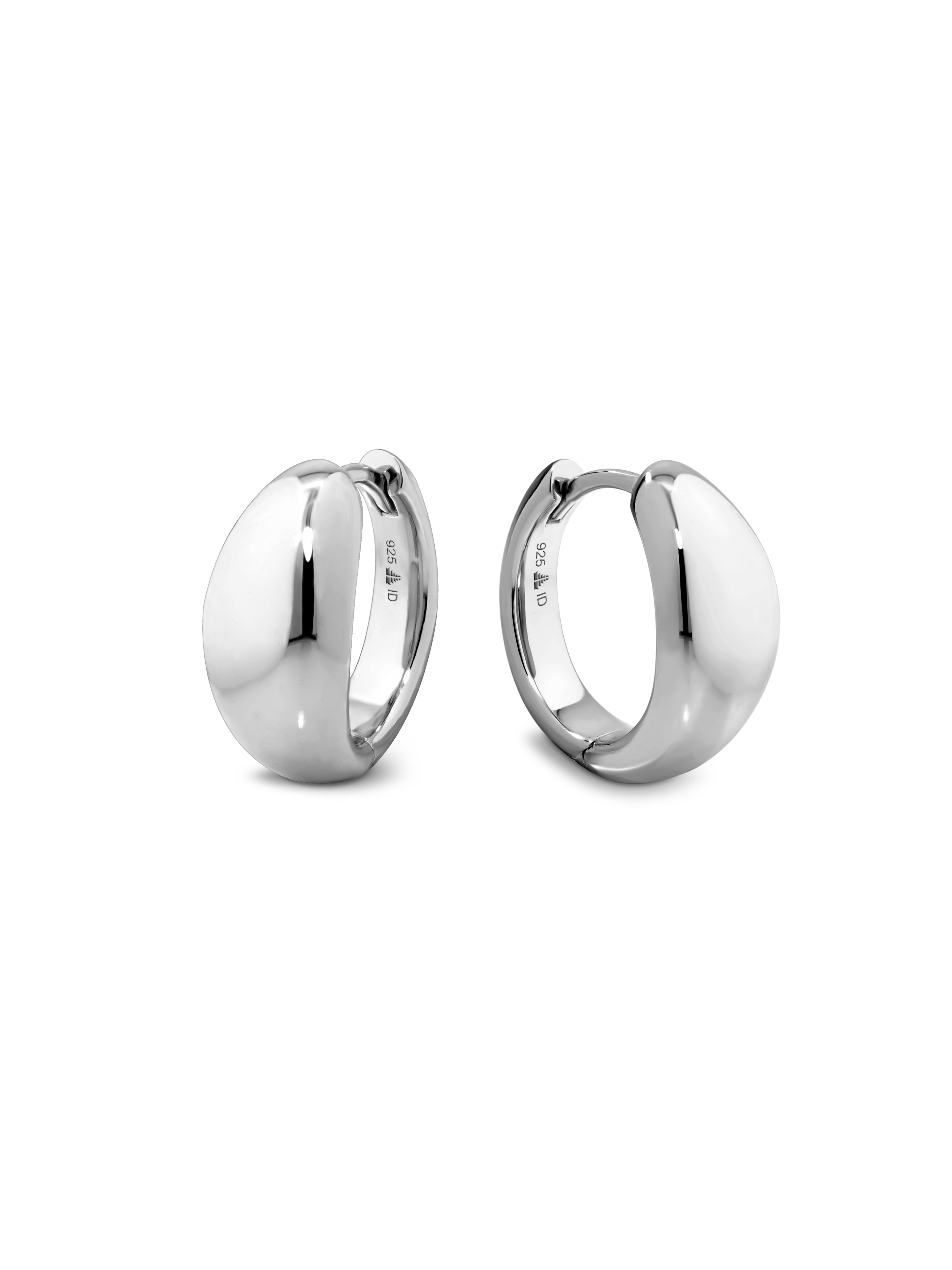 Sterling Silver Dome Hoop Earrings – DEVATA