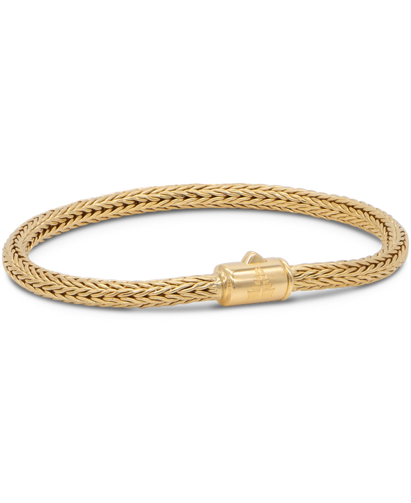 DEVATA Bali Foxtail Chain Bracelet Gold Plated Sterling Silver