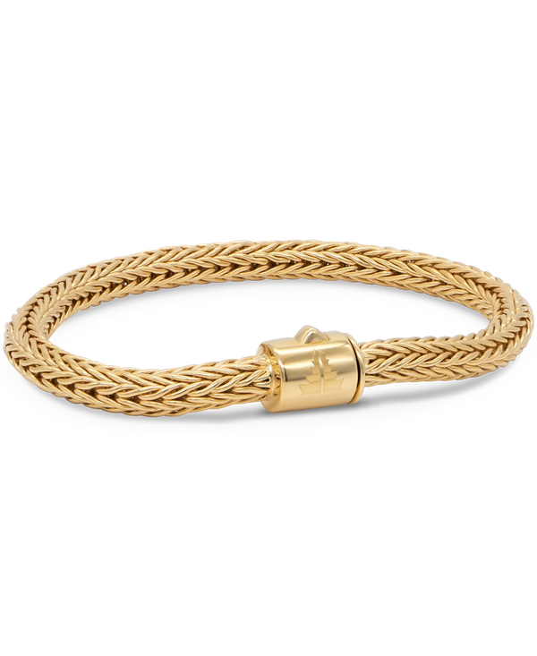 DEVATA Bali Foxtail Chain Bracelet Gold Plated Sterling Silver