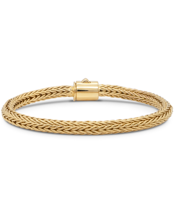 DEVATA Bali Foxtail Chain Bracelet Gold Plated Sterling Silver