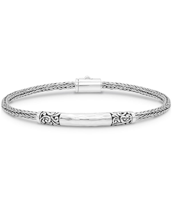 DEVATA Bali Dragon Bone Chain Sterling Silver Bracelet 