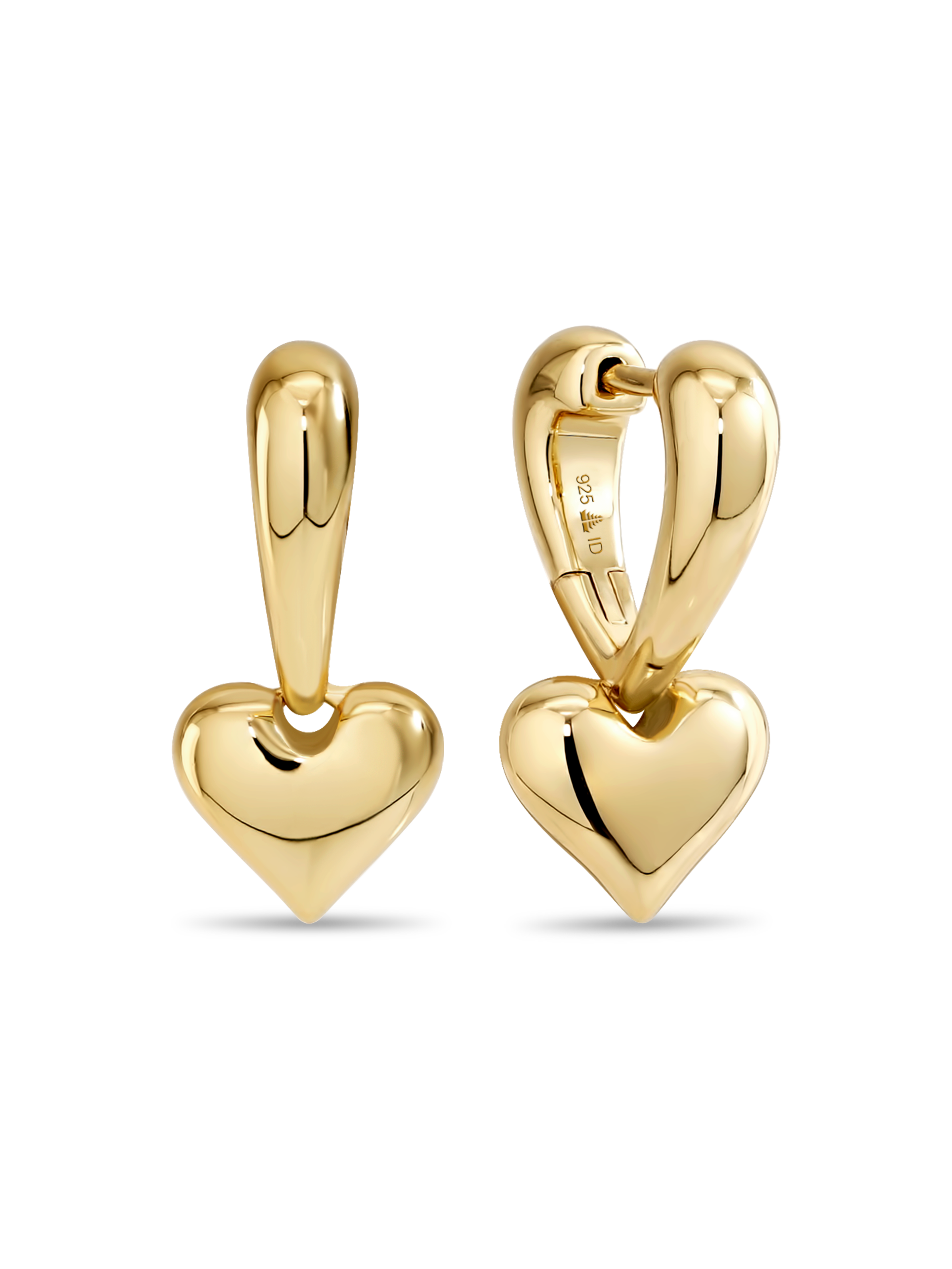 Sterling Silver Sweet Heart Hoop Earrings – DEVATA