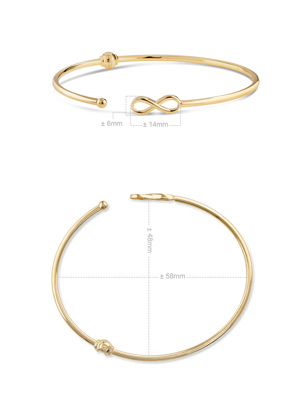 Infinity Bangle Bracelet
