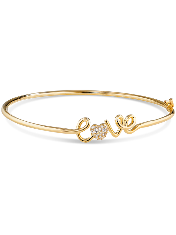 Love Script Bangle Bracelet