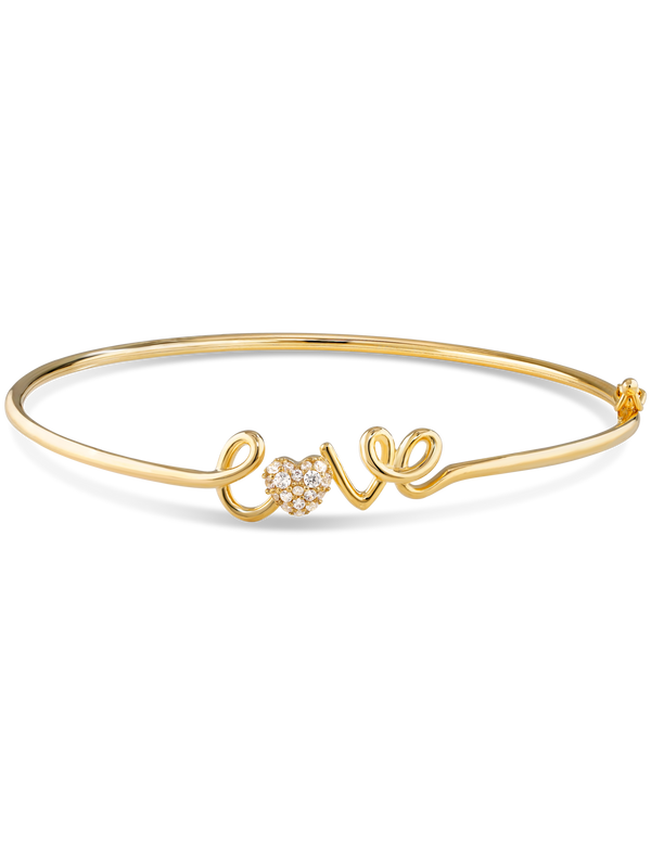 Love Script Bangle Bracelet
