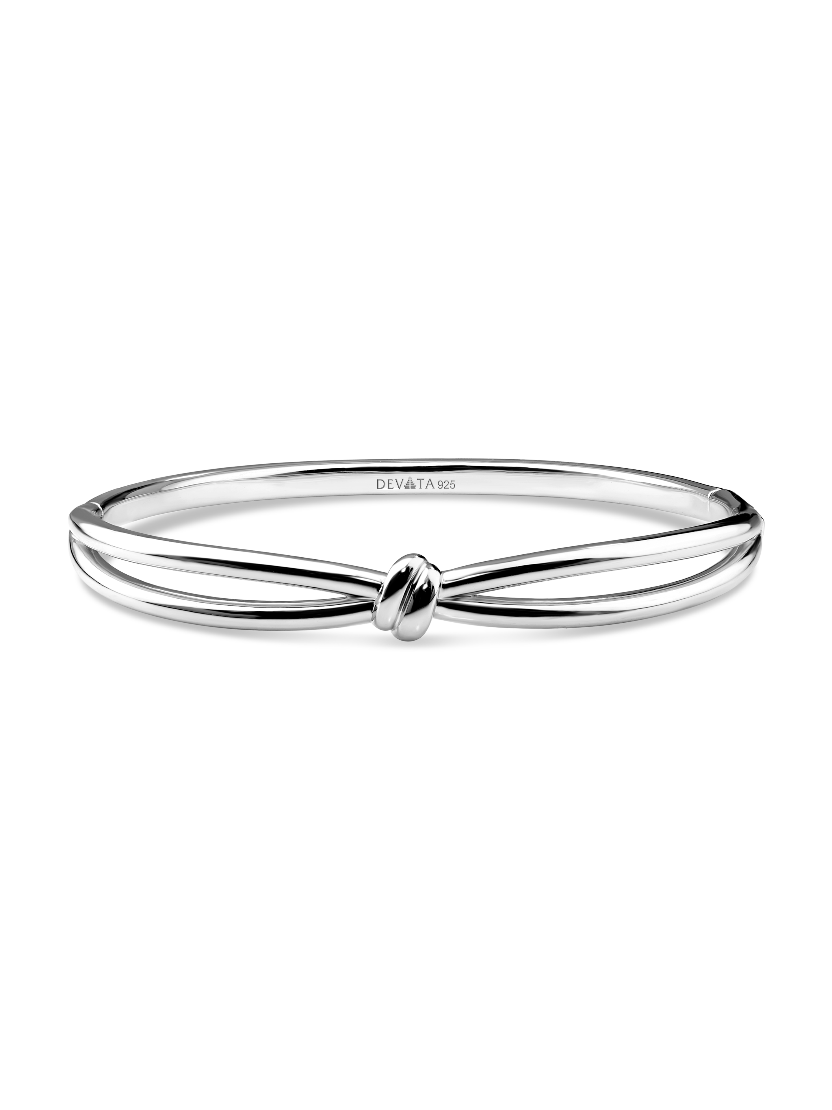 Sterling Silver Knot Bracelet - Knot Bangle - DEVATA
