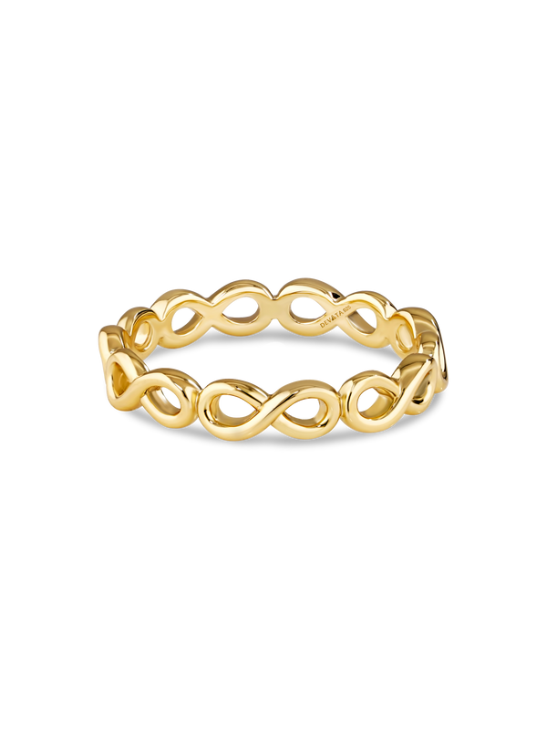 Infinity Eternity Ring in Gold Plated Sterling Silver