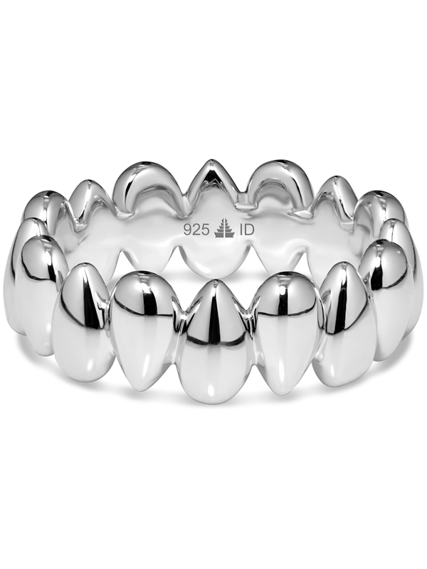 DEVATA Teardrop Eternity Band Ring Rhodium Plated Sterling Silver