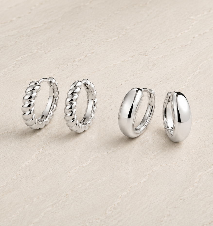 Get Yourself Low-Maintenance Silver Hoop Earrings