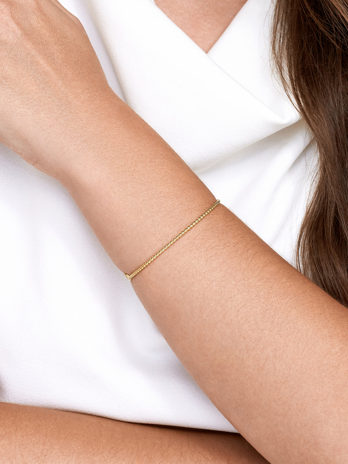 Beaded Ball Bangle Bracelet