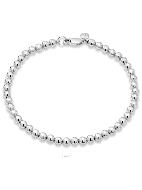 4mm Beaded Ball Bracelet