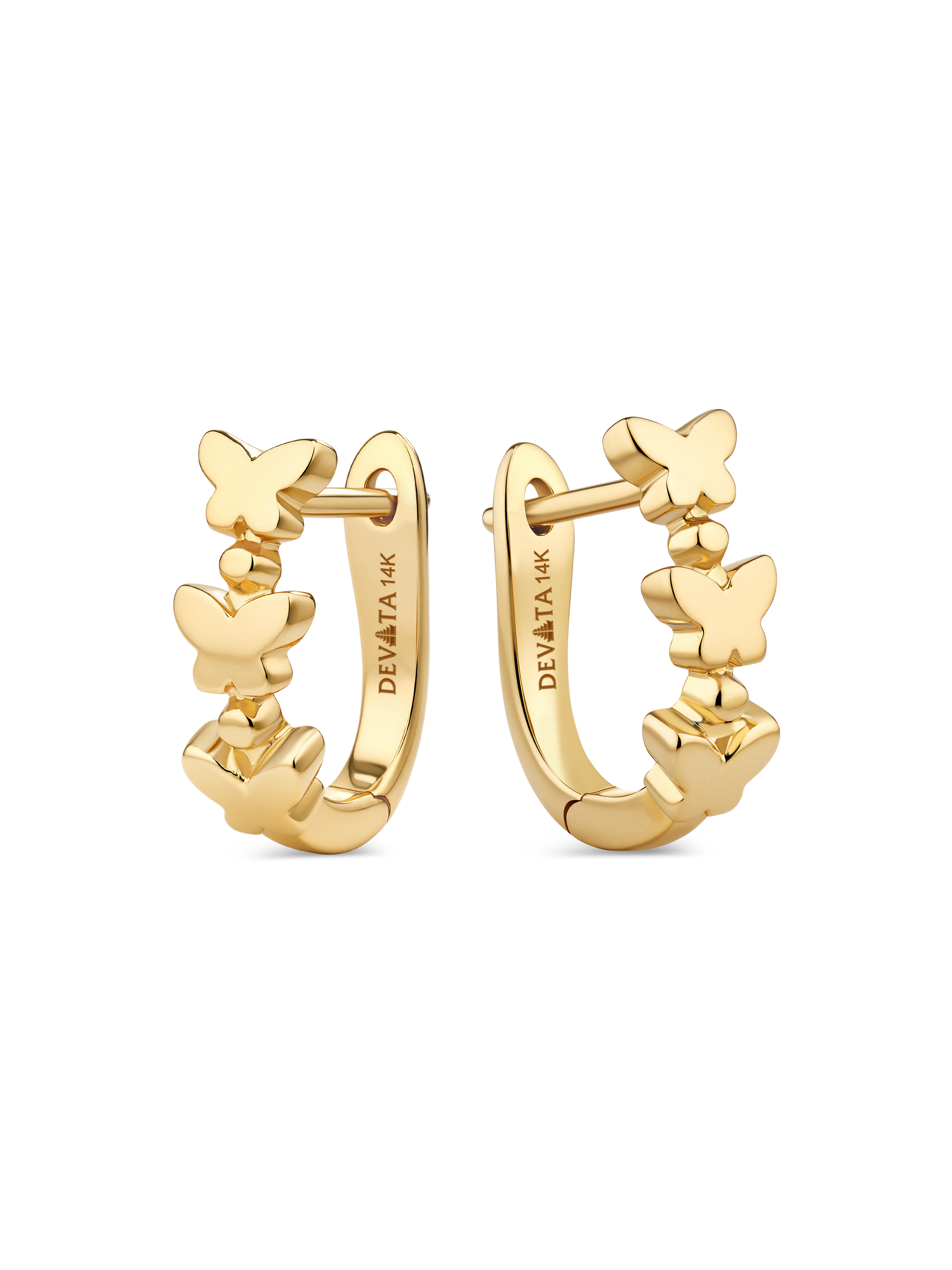 Butterfly Huggie Hoop Earrings