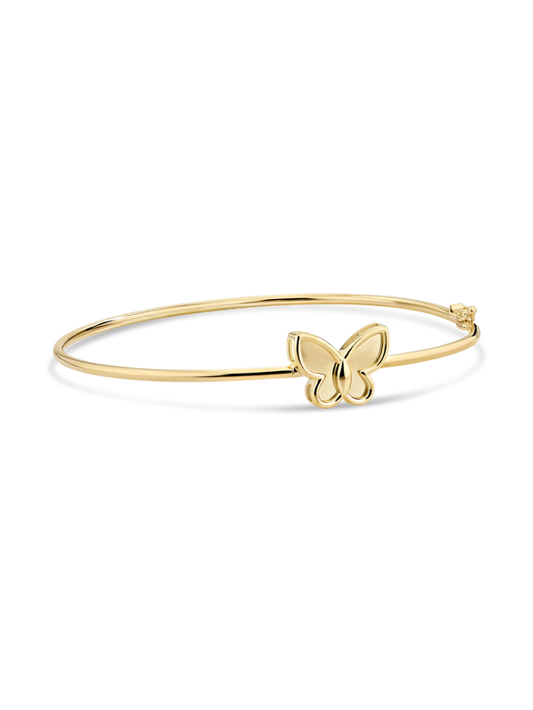Devata Butterfly Bangle Bracelet in 14K Gold