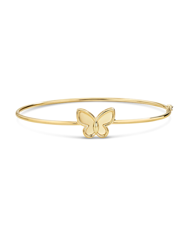 Devata Butterfly Bangle Bracelet in 14K Gold