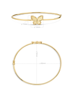 Devata Butterfly Bangle Bracelet in 14K Gold