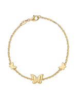 14K Gold Butterfly chain bracelet