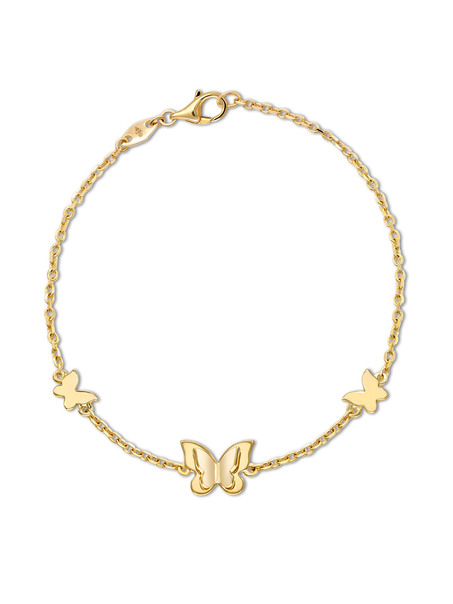 14K Gold Butterfly chain bracelet