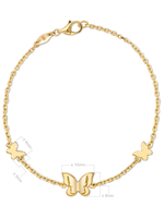 14K Gold Butterfly chain bracelet