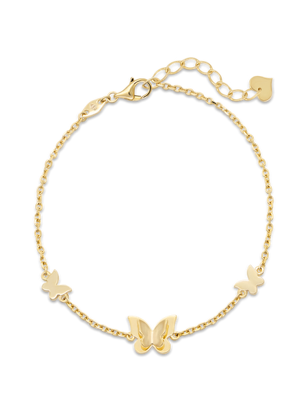 DEVATA Gold Butterfly Chain Bracelet