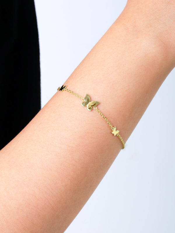 DEVATA Gold Butterfly Chain Bracelet