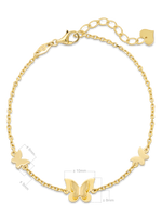 DEVATA Gold Butterfly Chain Bracelet