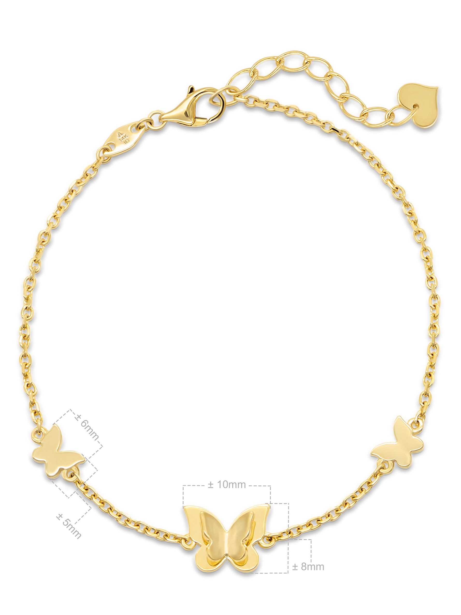 DEVATA Gold Butterfly Chain Bracelet