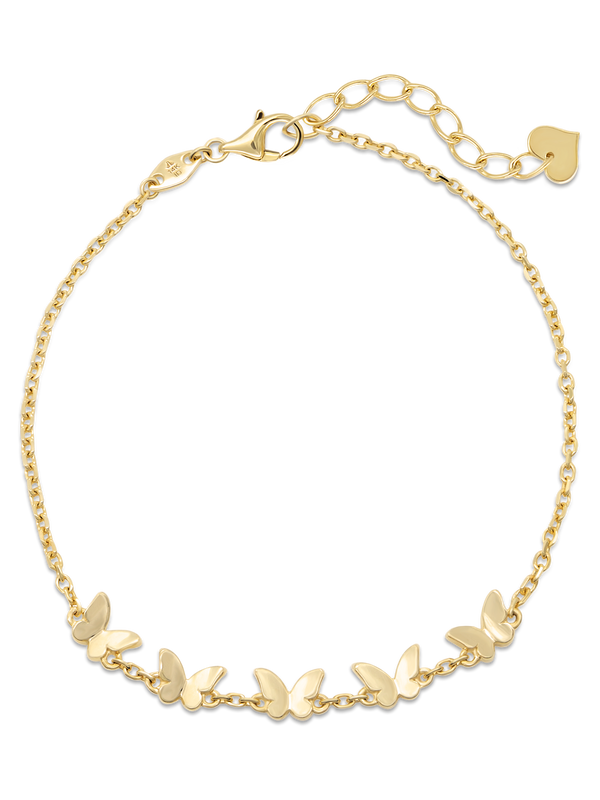 DEVATA Gold Butterfly Chain Bracelet