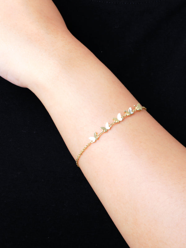 DEVATA Gold Butterfly Chain Bracelet