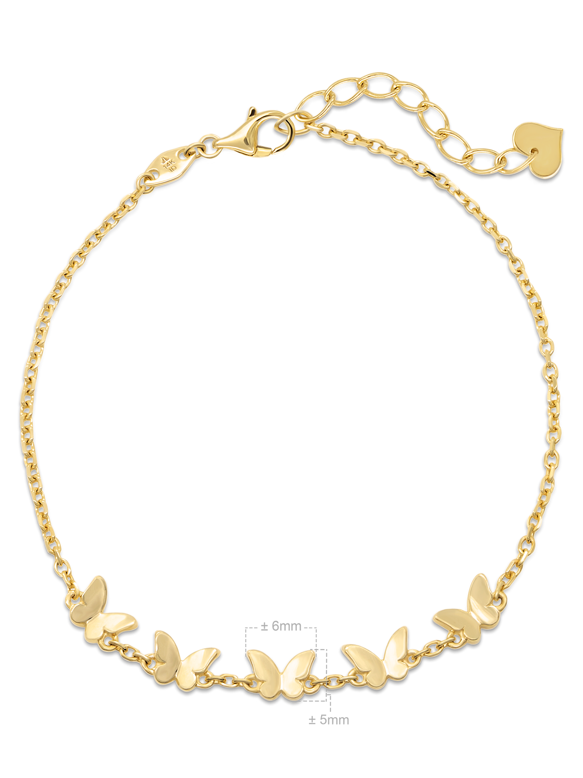 DEVATA Gold Butterfly Chain Bracelet