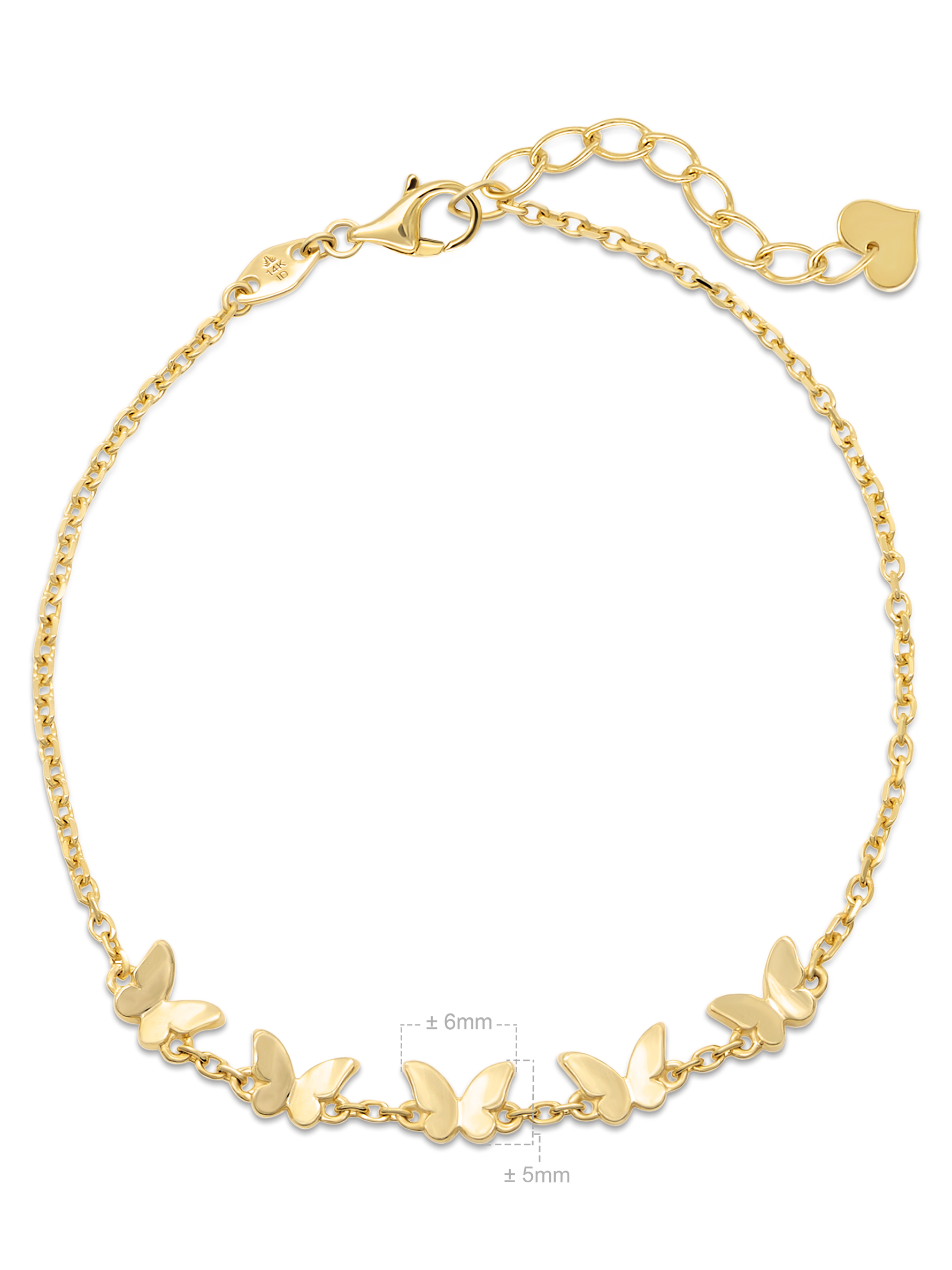 DEVATA Gold Butterfly Chain Bracelet