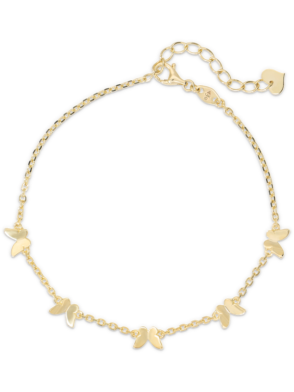 14K Gold Butterfly Chain Bracelet