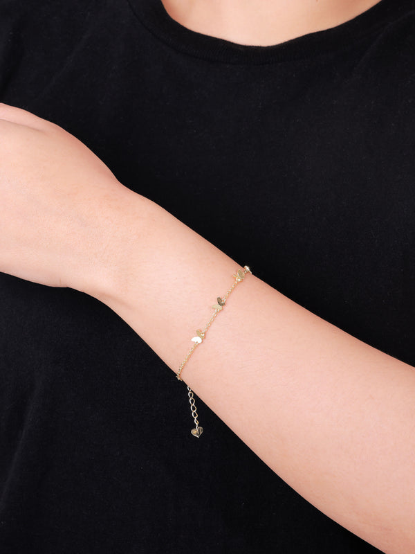 14K Gold Butterfly Chain Bracelet