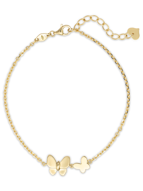 14K Gold Butterfly Chain Bracelet